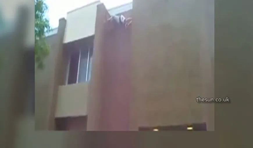 Ghinion la final: Ce a păţit un tânăr care s-a urcat pe ziduri, la ZECE metri înălţime VIDEO