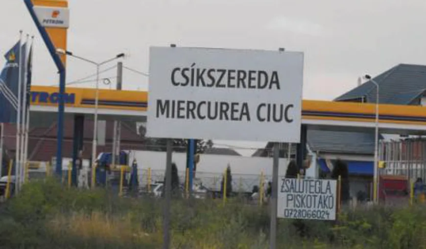 Indicatoarele rutiere din Miercurea Ciuc inscripţionate mai întâi în maghiară trebuie înlocuite