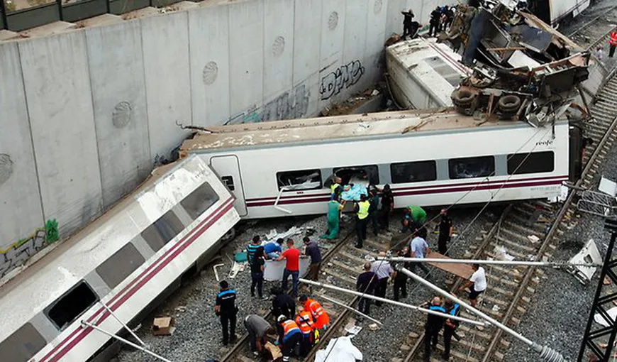 Mecanicul trenului care a deraiat în Spania a fost acuzat de „omor prin imprudenţă”