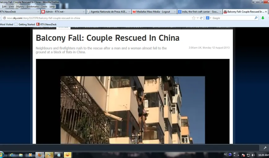 Doi tineri chinezi au fost salvaţi SPECTACULOS de la o moarte sigură VIDEO