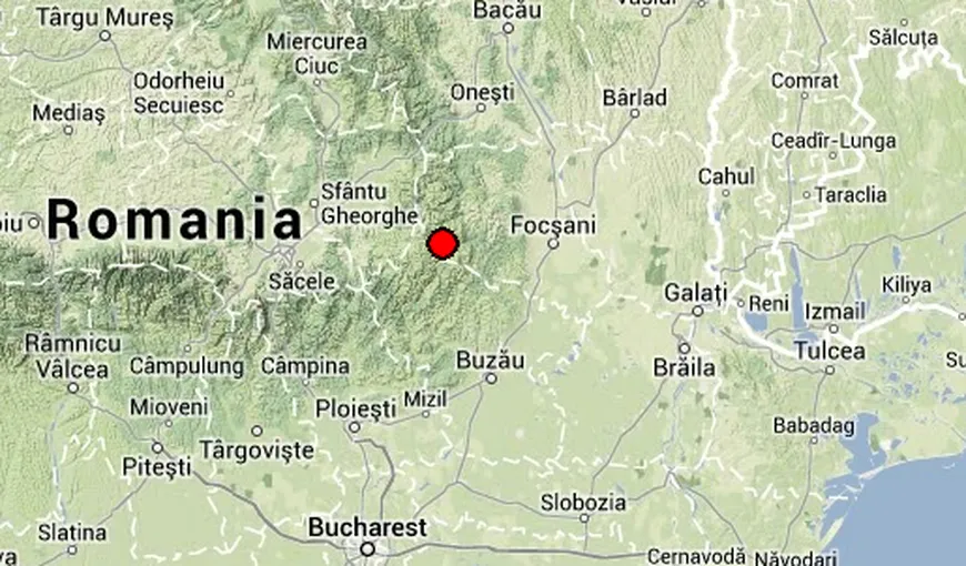 Cutremur în zona Vrancea, vineri dimineaţă