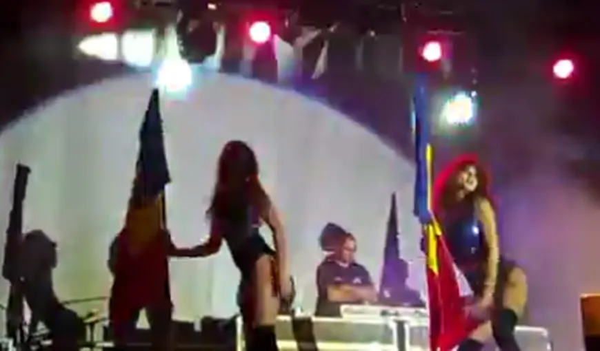 Drapelul naţional, folosit ca bară de dans într-un show sponsorizat de un deputat liberal VIDEO