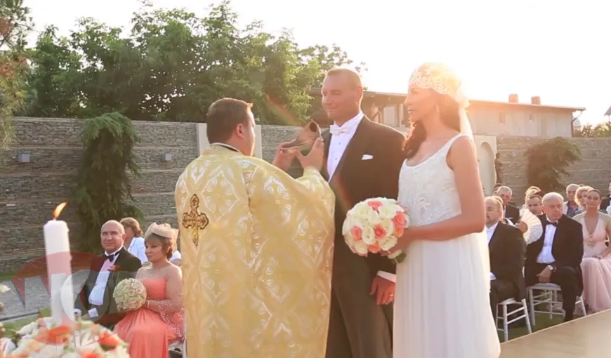 Imagini în premieră de la nunta lui Viorel Cataramă cu Adina Alberts VIDEO
