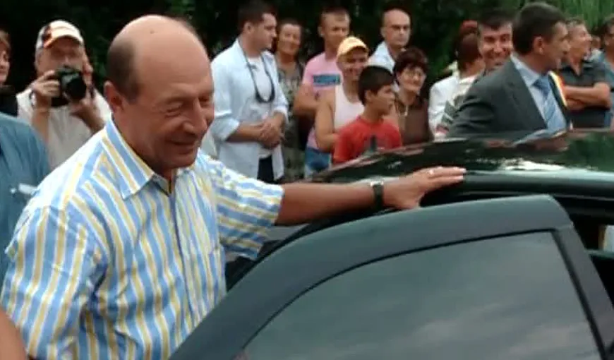 Preşedintele Traian Băsescu vizitează şantierul gazoductului Iaşi-Ungheni