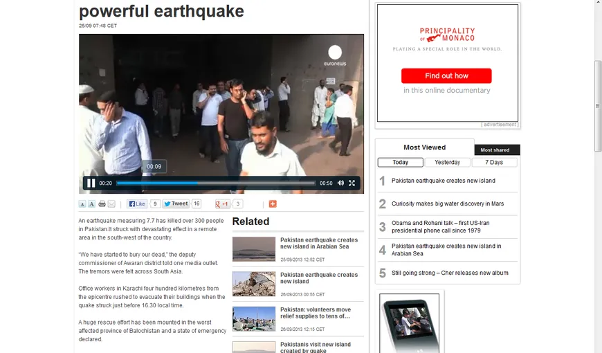 DEZASTRUL continuă în Pakistan. Încă un cutremur PUTERNIC s-a produs sâmbătă făcând 12 MORŢI