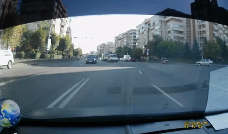 Accident spectaculos de motocicletă în Cluj VIDEO