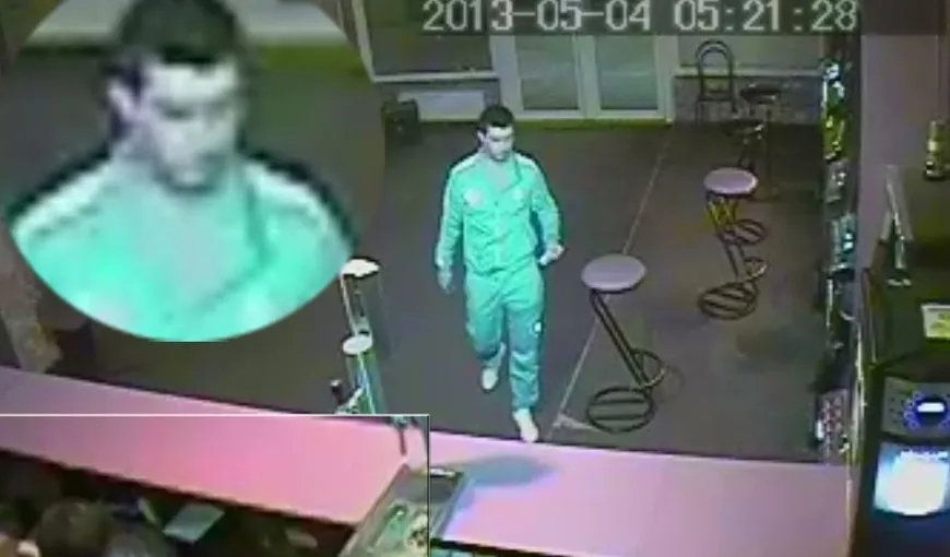 Nu o să ghiceşti SUMA: Poliţist FILMAT în timp ce FURA dintr-un bar după ce a pierdut toţi banii la PĂCĂNELE