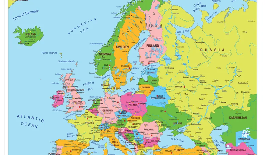 Harta cu CELE MAI COMUNE NUME DE FAMILIE din Europa