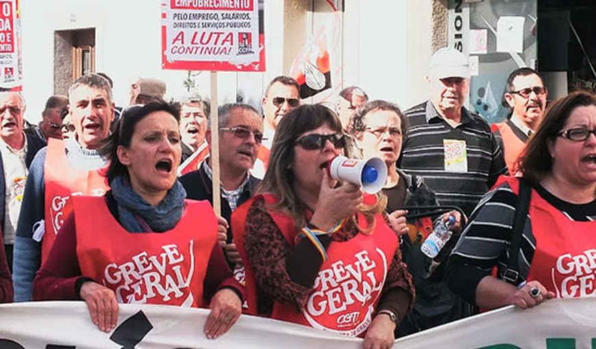 Greva împotriva AUSTERITĂŢII a perturbat TRAFICUL FEROVIAR în Portugalia