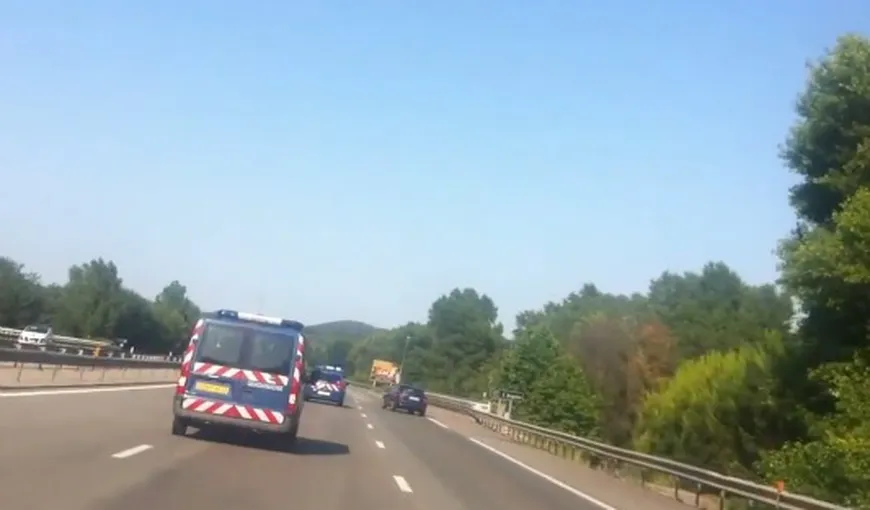 Român la volan, panică pe o autostradă din Franţa VIDEO