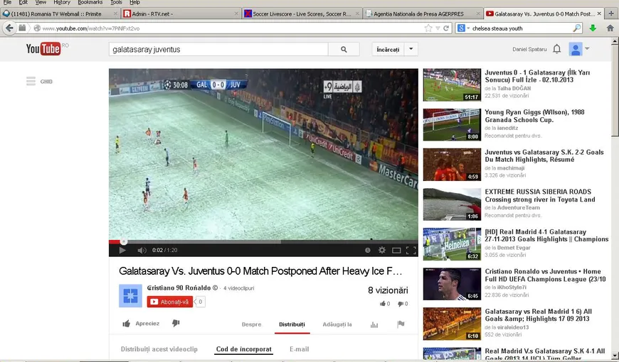 Cod ROŞU la Istanbul. Meciul Galatasaray – Juventus, din Liga Campionilor, a fost întrerupt VIDEO