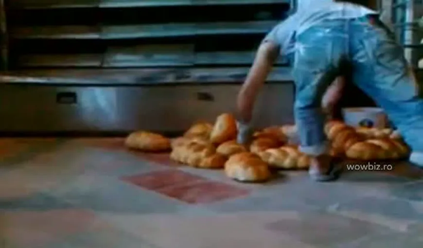 Imagini scârboase, la o brutărie din Vaslui. Vezi cum depozitează angajaţii pâinea VIDEO