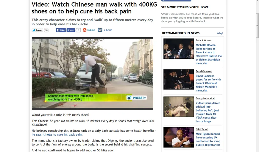 Metoda INCREDIBILĂ prin care un chinez vrea să scape de durerile de spate VIDEO