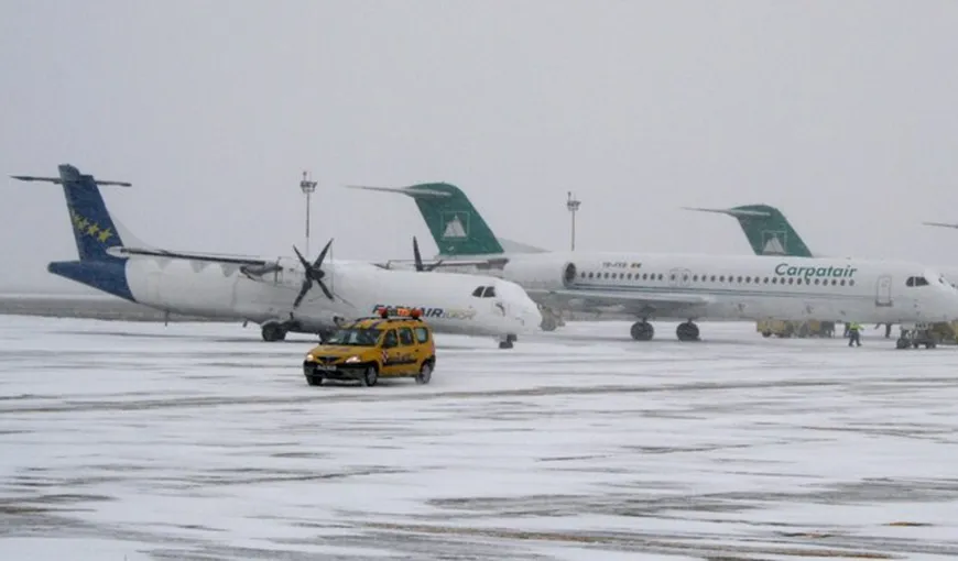 Aeroporturile din Capitală sunt deschise. Traficul aerian se desfăşoară în condiţii normale de iarnă