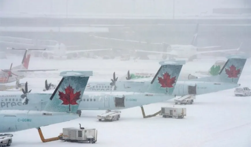 Aeroportul din Toronto, închis din cauza gerului extrem. Temperaturile au atins MINUS 40 de grade Celsius