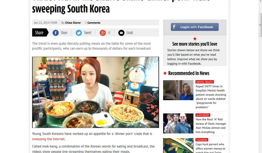 Nebunia SECOLULUI: În Coreea de Sud e în vogă DINNER PORN. Află despre ce e vorba VIDEO