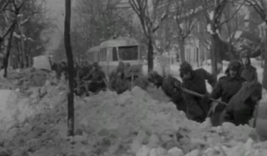 Cum erau prezentate la TV zăpezile masive de acum 45 de ani: Nimeni nu era luat prin surprindere VIDEO