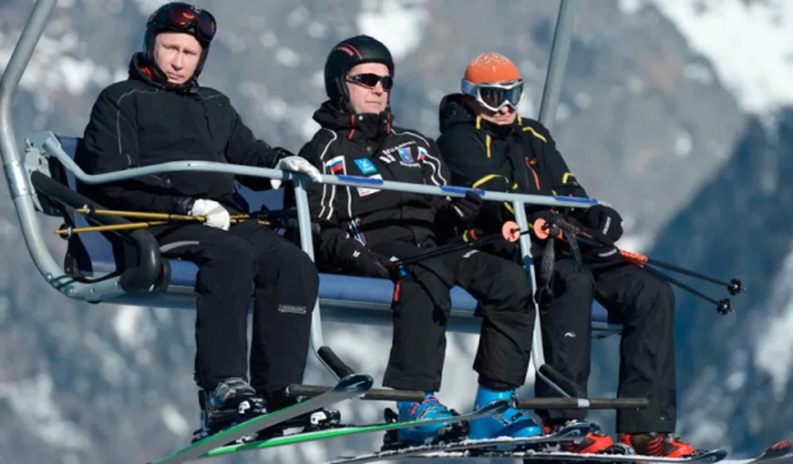 Putin a schiat la Soci şi a inspectat situaţia lucrărilor pentru JO de iarnă
