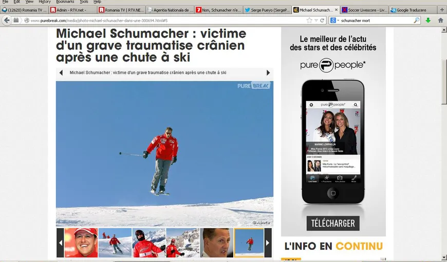 Michael Schumacher a suferit o infecţie pulmonară. Apropiaţii: „Nu comentăm!”
