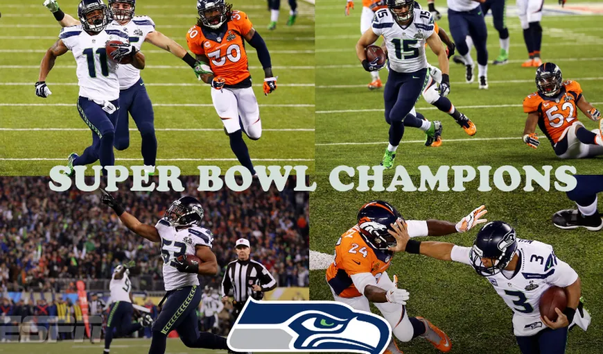 Super Bowl 2014. Seattle Seahawks a câştigat primul trofeu de campioană a NFL din istorie