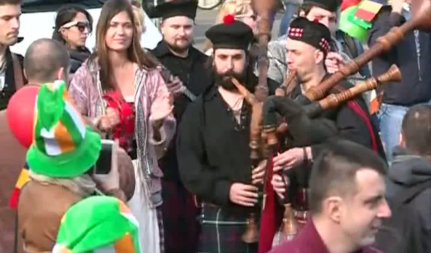 Ziua Sfantului Patrick în Capitală: Cum au petrecut bucureştenii cot la cot cu irlandezii VIDEO