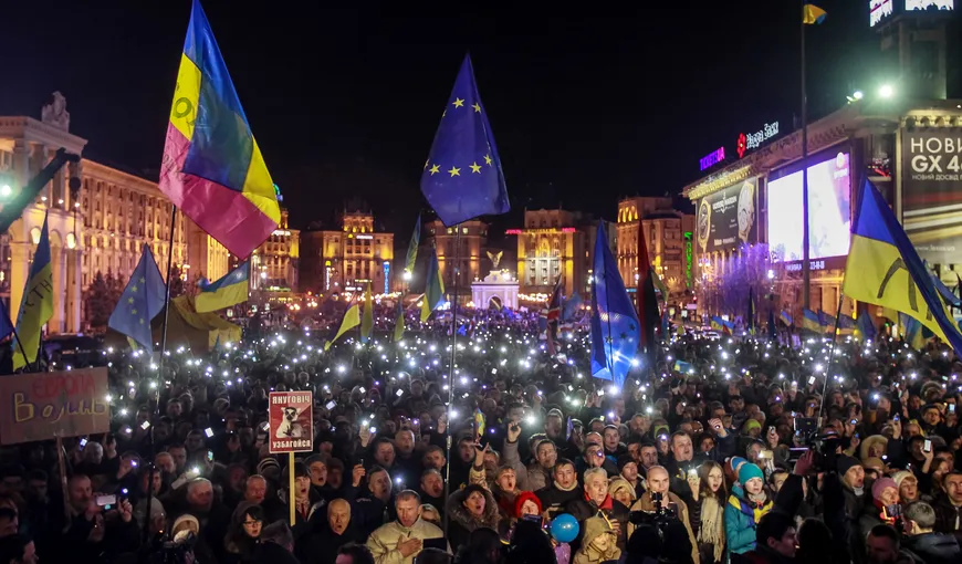 Ucraina: circa 4.000 de manifestanți au cerut la Doneţk revenirea lui Viktor Ianukovici şi ajutorul Rusiei
