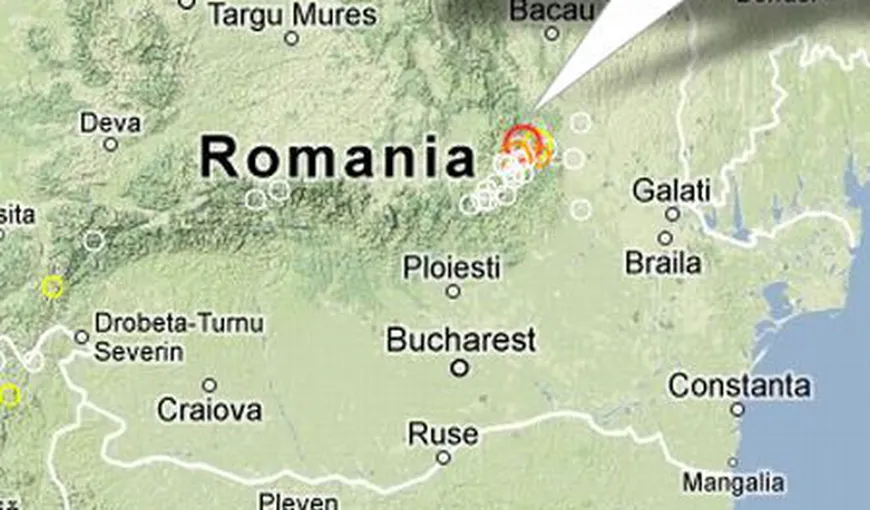 CUTREMURE succesive în Vrancea: cel mai mare cu magnitudine 3.5