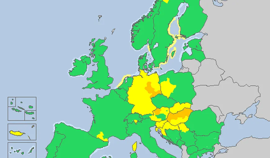 Vin intemperiile: Cod portocaliu şi galben de vânt şi ploi în Ungaria
