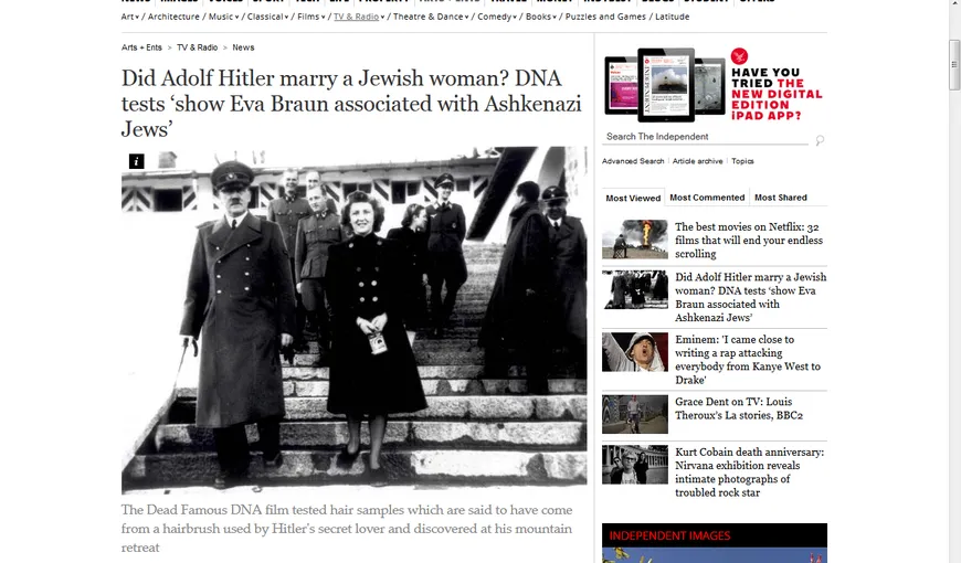 Palma ISTORIEI: HITLER s-a căsătorit cu o EVREICĂ. Fostul dictator nazist o credea ARIANĂ PURĂ
