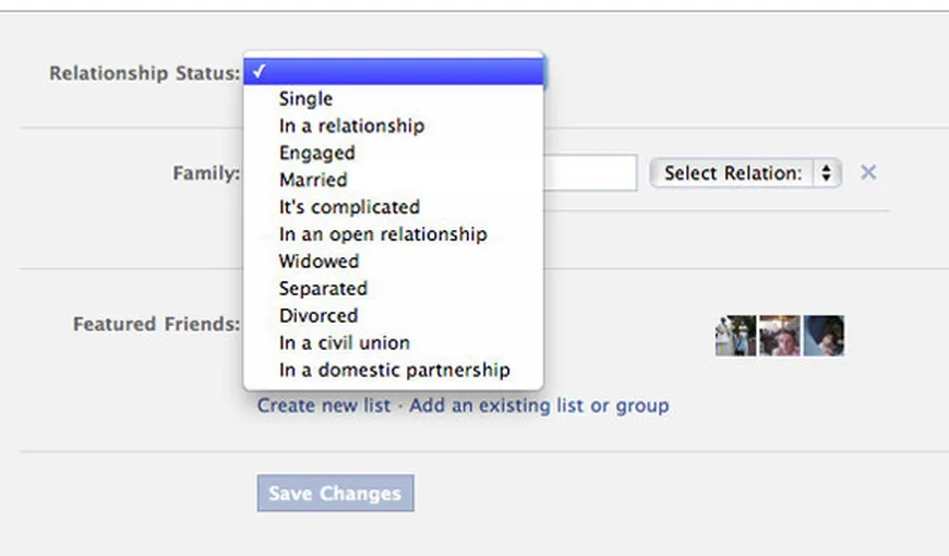 Cum îţi poţi schimba statusul relaţiei pe Facebook, fără să afle nimeni