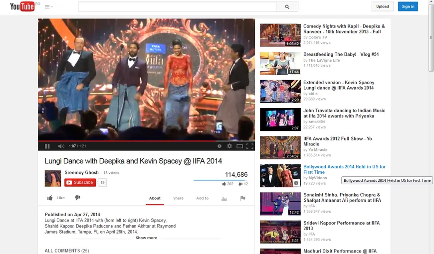 Actorul american Kevin Spacey a dansat pe muzică indiană VIDEO