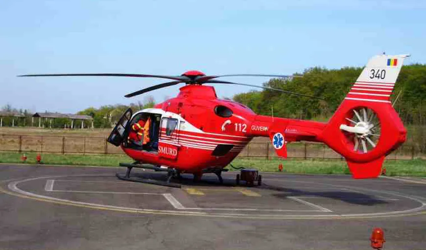 Accident TERIBIL de circulaţie. Un copil de doi ani a fost preluat de un elicopter SMURD