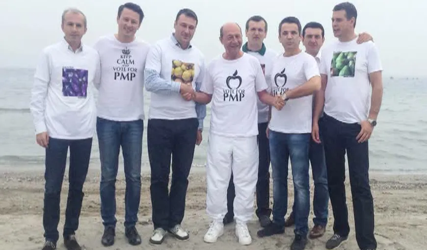 Traian Băsescu face campanie pentru PMP pe litoral VIDEO