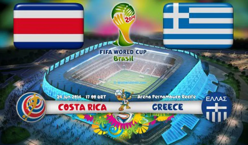 COSTA RICA-GRECIA 1-1 după 120 de minute, 5-3 la loviturile de departajare!