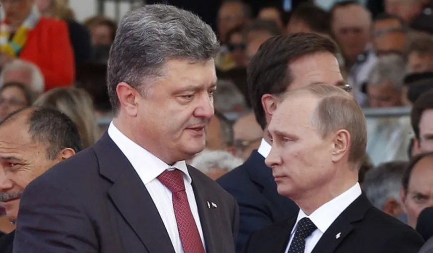 Poroşenko şi Putin au discutat la telefon despre CRIZA din estul UCRAINEI