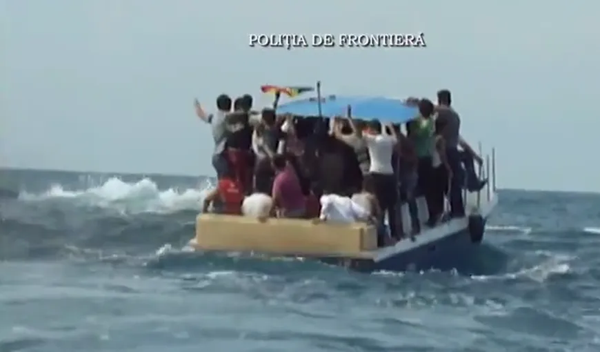Zeci de migranţi din Orientul Mijlociu, prinşi de Poliţia de Frontieră aproape de Vama Veche VIDEO
