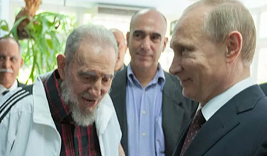 Întâlnire Vladimir Putin – Fidel Castro, în Cuba. Apariţie RARĂ a fostului lider de la Havana VIDEO