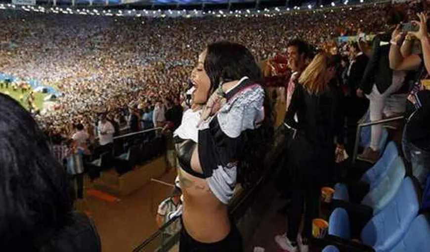 Rihanna a fost pe Maracana, la finala CM 2014. I-a susţinut FIERBINTE pe nemţi FOTO