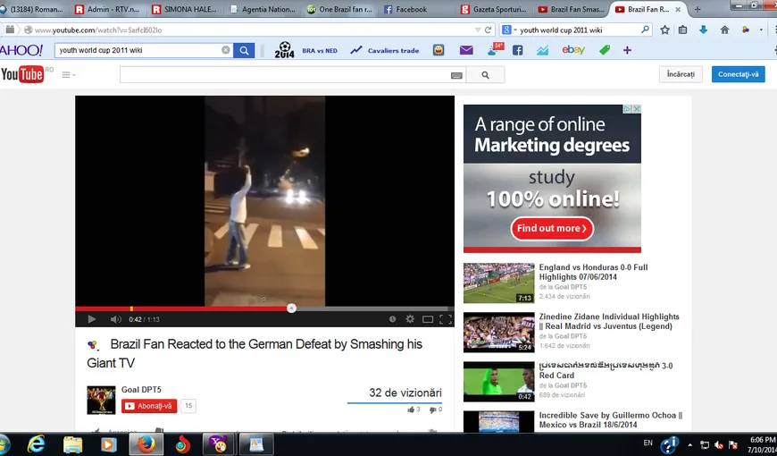 CM 2014. Un fan brazilian a găsit VINOVATUL pentru înfrângerea cu Germania. Scenă epică la Rio VIDEO