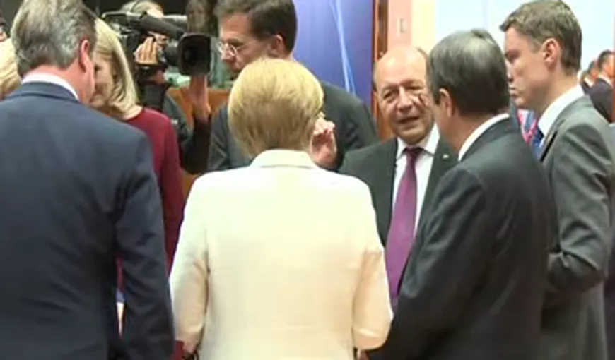 Imagini inedite cu Traian Băsescu la şedinţa Consiliului European VIDEO