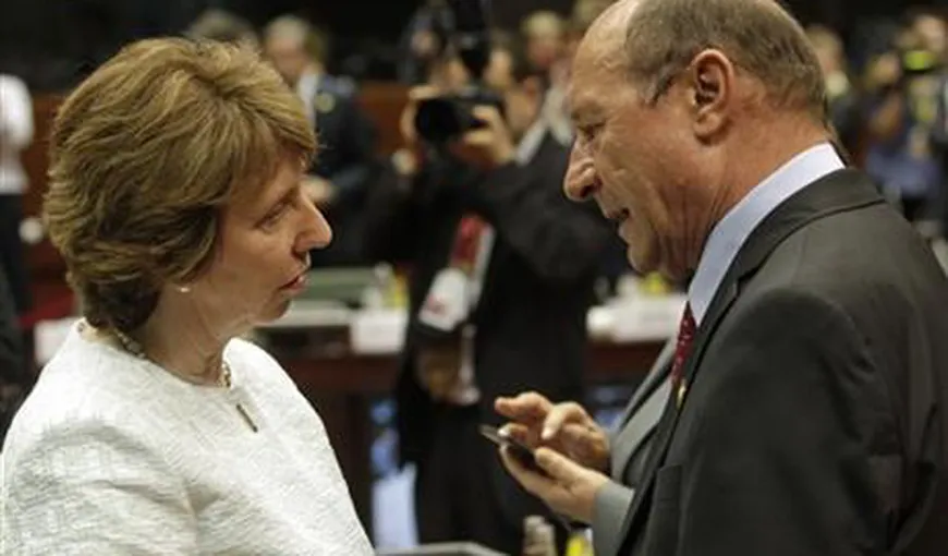 Preşedintele Traian Băsescu o primeşte la Cotroceni pe şefa diplomaţiei europene