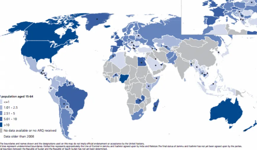 Raport ONU privind consumul global de marijuana. Vezi pe ce loc se află România