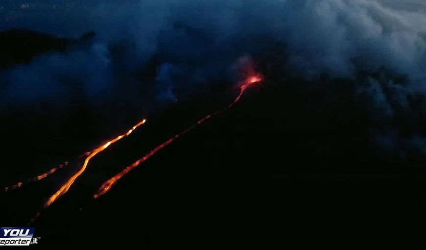 Erupţie spectaculoasă a vulcanului Etna VIDEO