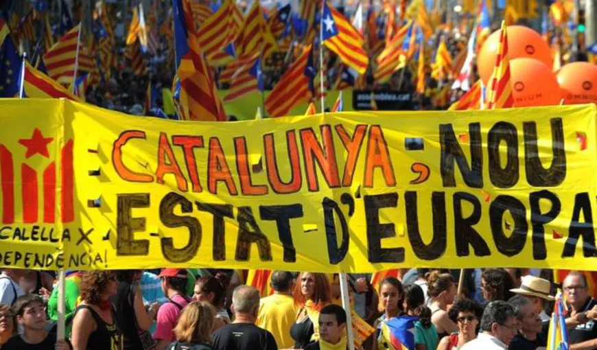 Mii de manifestanţi cer dreptul de a vota pentru INDEENDENŢA Cataloniei