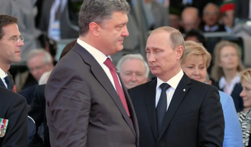 UCRAINA: Putin şi Poroşenko au constatat că regimul de încetare a focului este ÎN GENERAL RESPECTAT