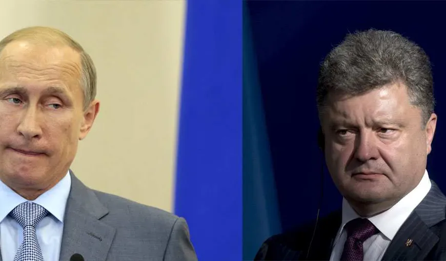 Convorbire telefonică Putin-Poroşenko privind soluţionarea paşnică a crizei din estul Ucrainei
