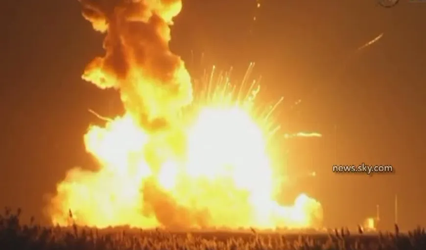 O rachetă Antares, ce transporta o capsulă Cygnus către SSI, a explodat la scurt timp după lansare VIDEO