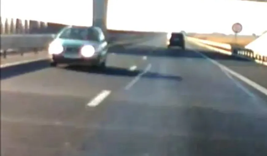 Un şofer, surprins pe contrasens pe autostrada A1