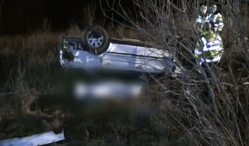Accident în Suceava. Un tânăr a murit după ce s-a răsturnat cu maşina VIDEO