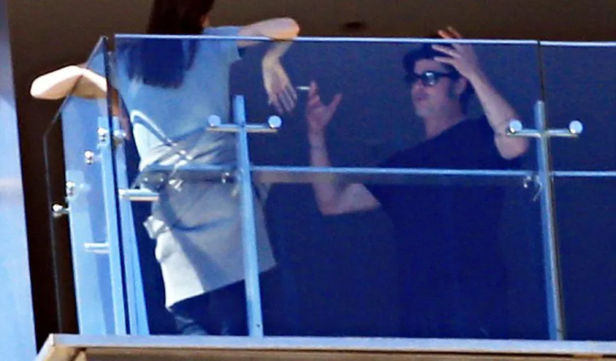 Angelina Jolie şi Brad Pitt, ceartă explozivă pe balcon VIDEO
